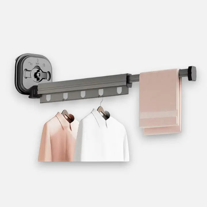 Wall-Mounted Drying Rack Foldable & Space-Saving Suction Mount