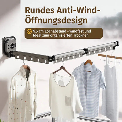 Wall-Mounted Drying Rack Foldable & Space-Saving Suction Mount