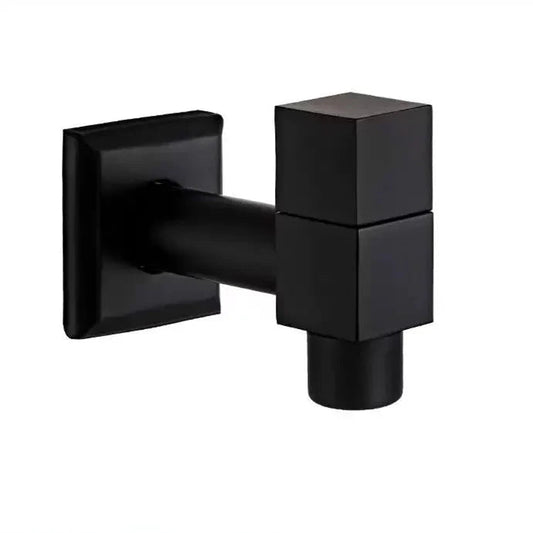Wall-Mounted Garden Faucet Solid Brass Matte Black