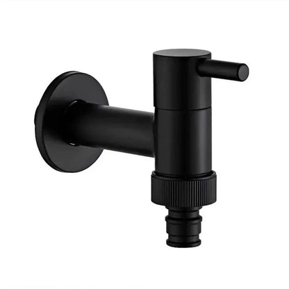 Wall-Mounted Garden Faucet Solid Brass Matte Black