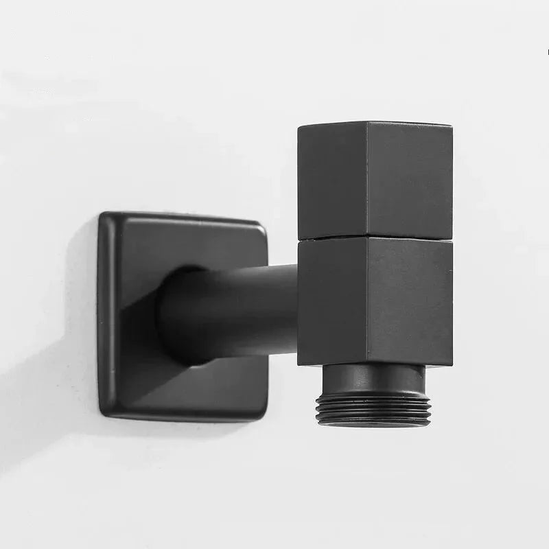 Wall-Mounted Garden Faucet Solid Brass Matte Black