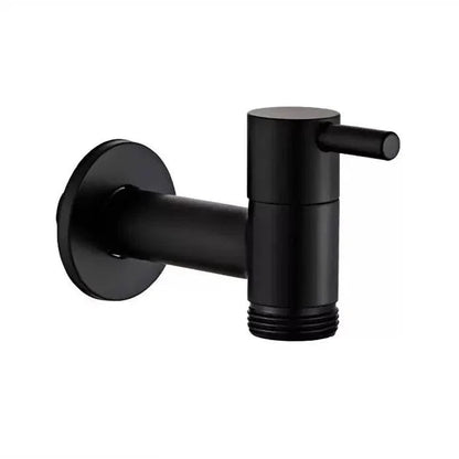 Wall-Mounted Garden Faucet Solid Brass Matte Black