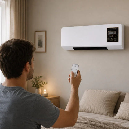 Wall-Mounted Heater & Cooler Space-Saving Digital Display