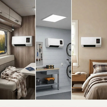 Wall-Mounted Heater & Cooler Space-Saving Digital Display