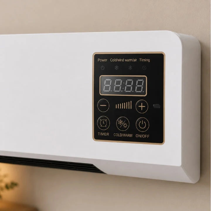 Wall-Mounted Heater & Cooler Space-Saving Digital Display