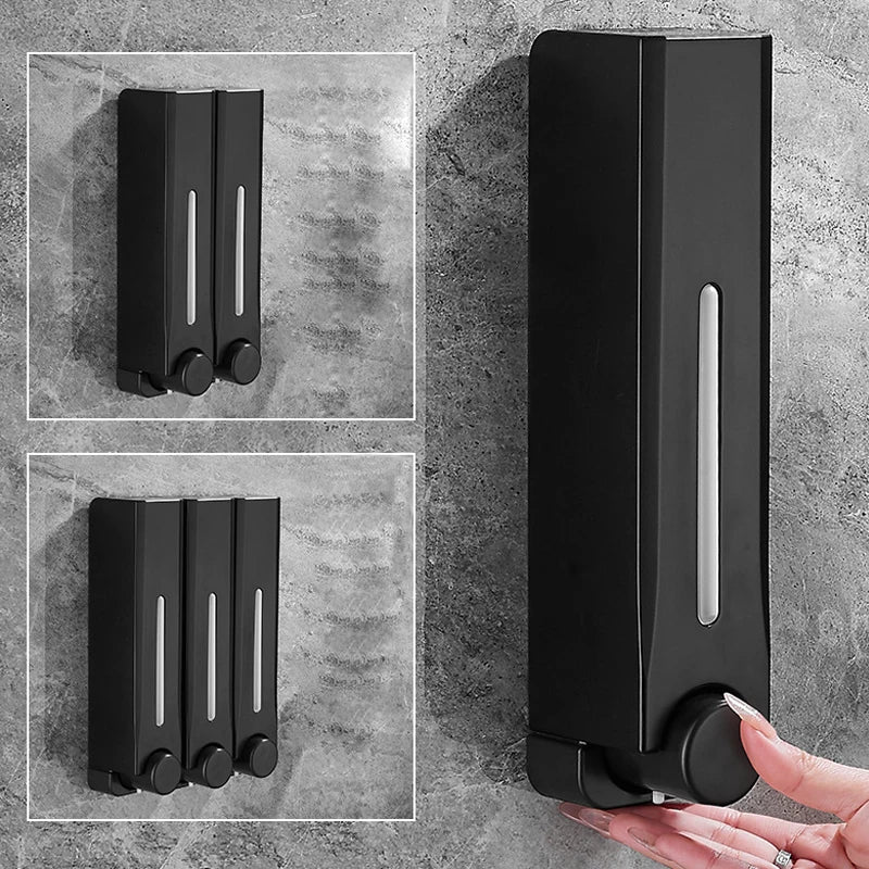 Wall-Mounted Soap Dispenser Magnetic Lid & One-Hand Pump