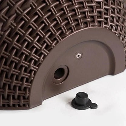 Wall Planter Rattan-Look Water Reservoir & Drainage