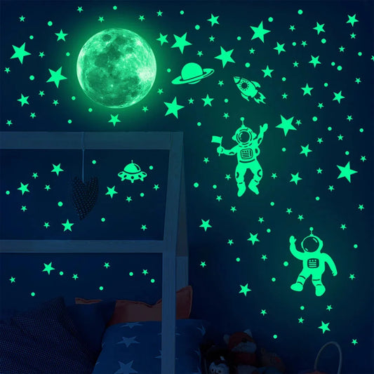 Wall Stickers Glow-In-The-Dark Reusable Residue-Free