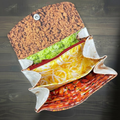 Wallet Burrito Wrap Magnetic Closure & Multiple Compartments
