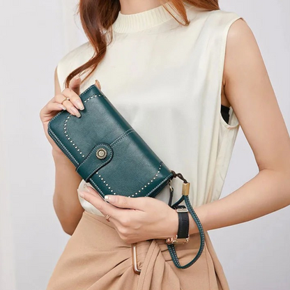 Wallet RFID Blocking 24-Card Water-Repellent PU Leather
