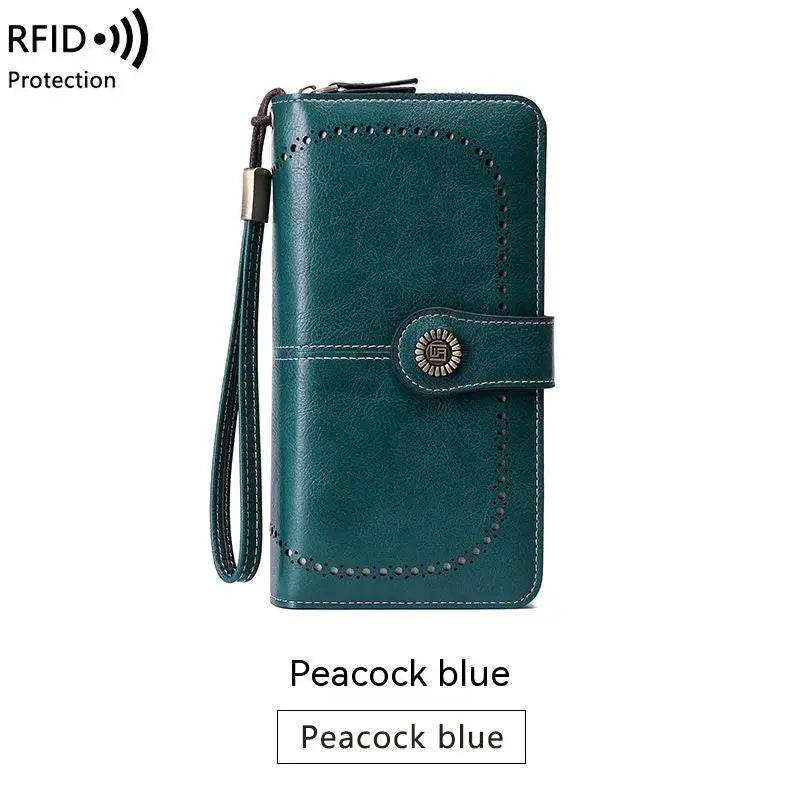 Wallet RFID Blocking 24-Card Water-Repellent PU Leather