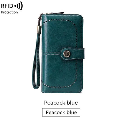Wallet RFID Blocking 24-Card Water-Repellent PU Leather