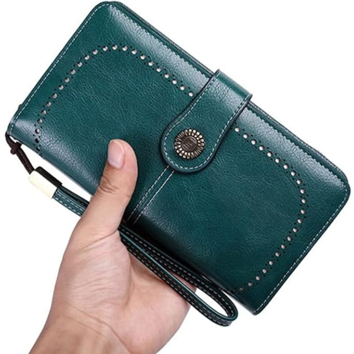 Wallet RFID Blocking 24-Card Water-Repellent PU Leather