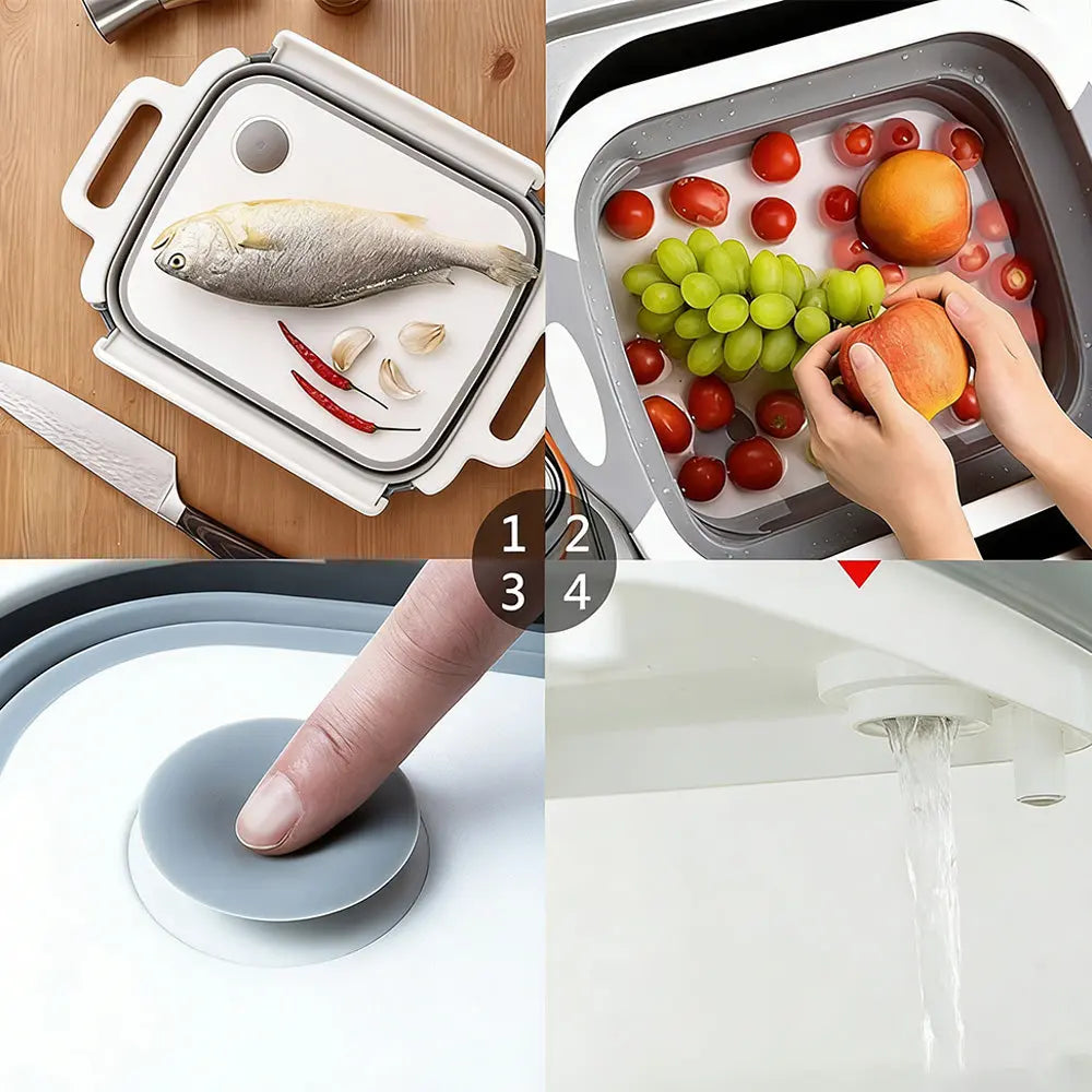 Wash Basin Foldable Silicone Integrated Drain Plug