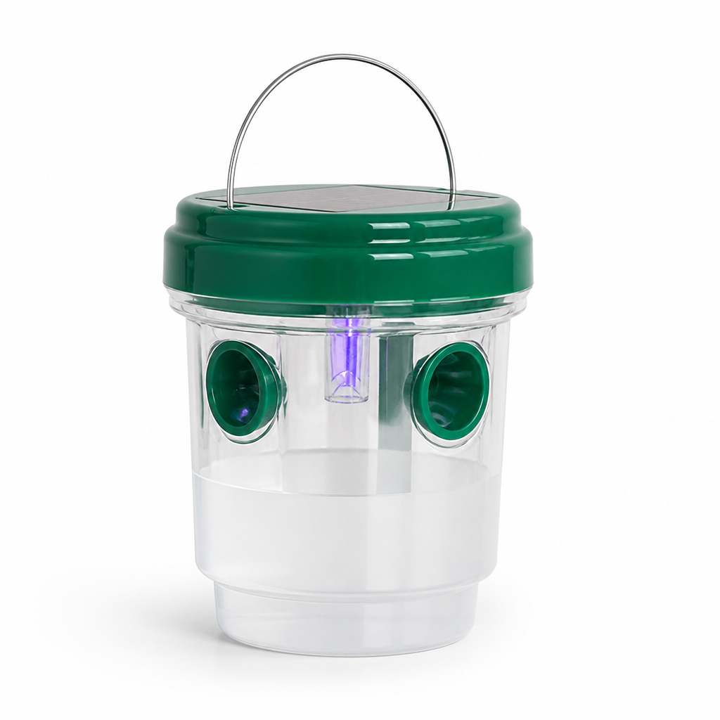Wasp Trap Solar-Powered LED Double-Entry & Reusable