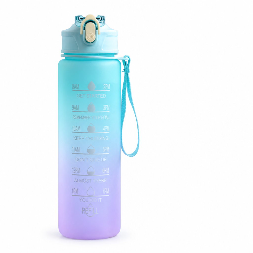 Water Bottle Hourly Markers Locking Flip-Top 850ml