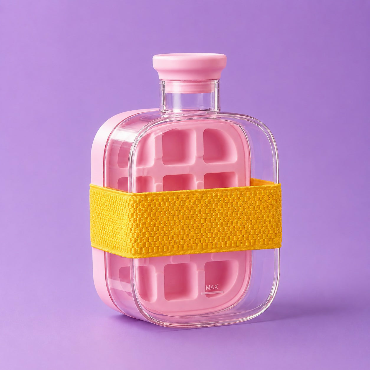 Water Bottle Leak-Proof Integrated Ice Mold & Silicone Sleeve