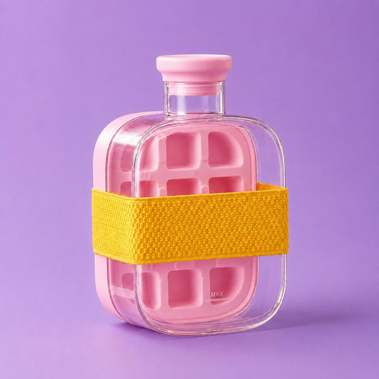 Water Bottle Leak-Proof Integrated Ice Mold & Silicone Sleeve