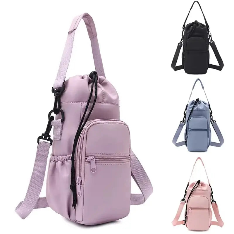 Water Bottle Shoulder Bag Integrated Bottle Holder Water-Repellent Nylon