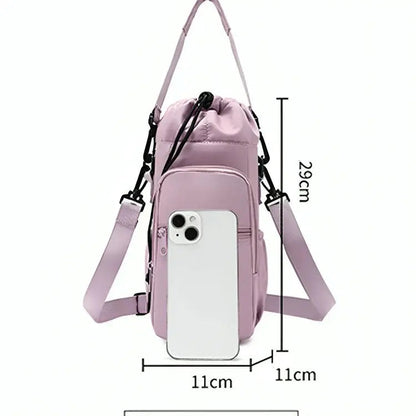 Water Bottle Shoulder Bag Integrated Bottle Holder Water-Repellent Nylon
