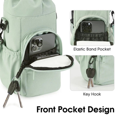 Water Bottle Shoulder Bag Integrated Bottle Holder Water-Repellent Nylon