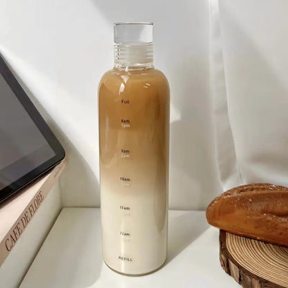 Water Bottle Time Markers Leak-Proof Cap