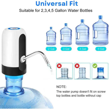 Water Dispenser Pump USB Rechargeable Touch Control BPA Free