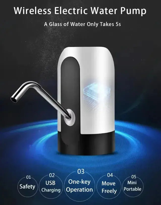 Water Dispenser Pump USB Rechargeable Touch Control BPA Free