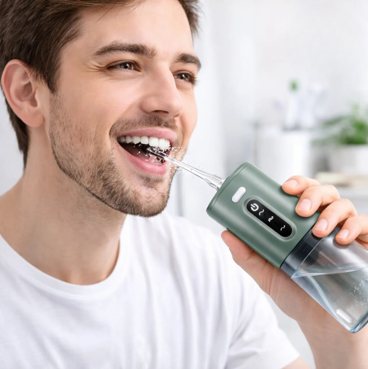 Water Flosser Cordless Rechargeable 3 Modes & 2 Nozzles