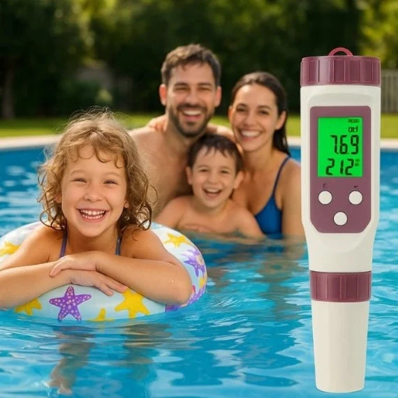 Water Quality Tester 7-in-1 Bluetooth App Backlit LCD