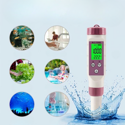Water Quality Tester 7-in-1 Bluetooth App Backlit LCD