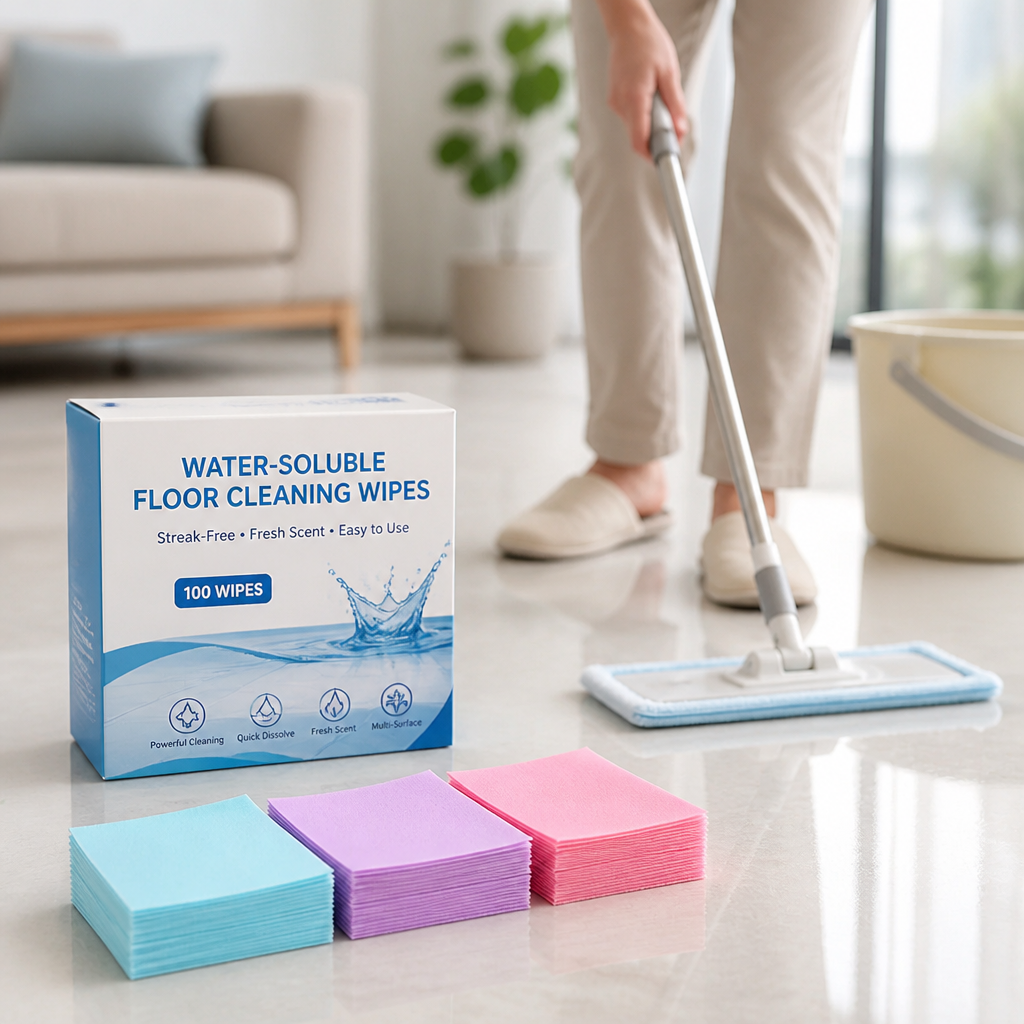 Water-Soluble Streak-Free & Fresh-Scent Floor Wipes (Pack of 100)