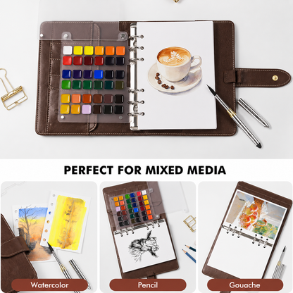Watercolor Travel Sketchbook Set 300gsm Cotton & Magnetic Palette