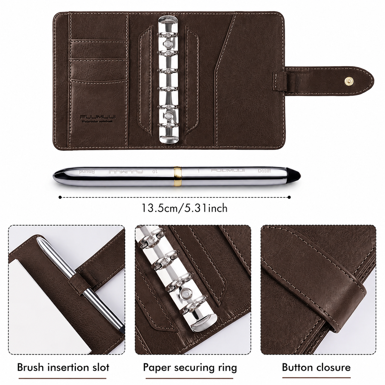 Watercolor Travel Sketchbook Set 300gsm Cotton & Magnetic Palette