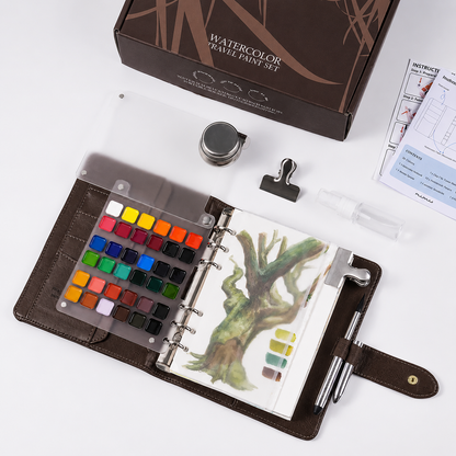 Watercolor Travel Sketchbook Set 300gsm Cotton & Magnetic Palette