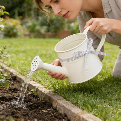 Watering Can Compact Painted Steel Perforated Sprinkler