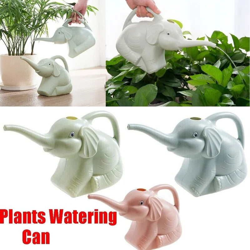 Watering Can Elephant-Shaped Trunk Spout Lightweight Indoor & Outdoor