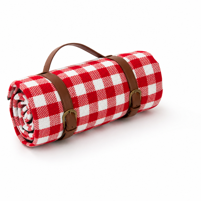 Waterproof Padded Foldable Picnic Blanket (Leather Carrying Strap)