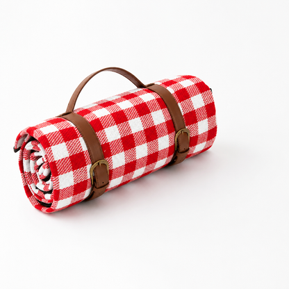 Waterproof Padded Foldable Picnic Blanket (Leather Carrying Strap)