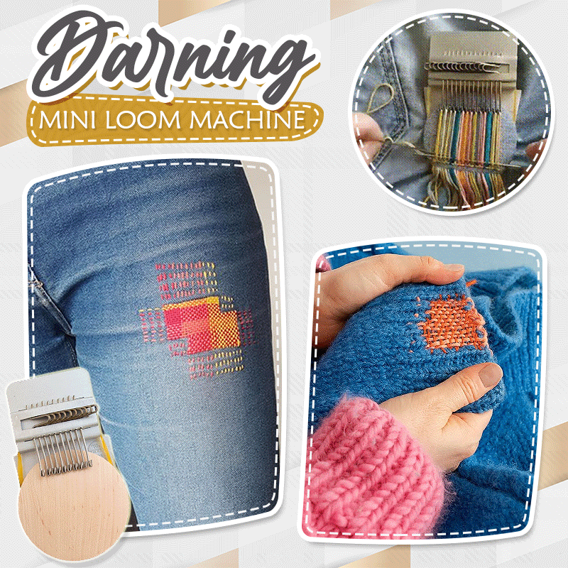 Weaving Loom Kit Stainless Steel Frame & Wood Disc