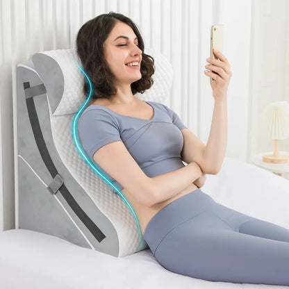 Wedge Pillow Breathable Memory Foam Removable Neck Pillow