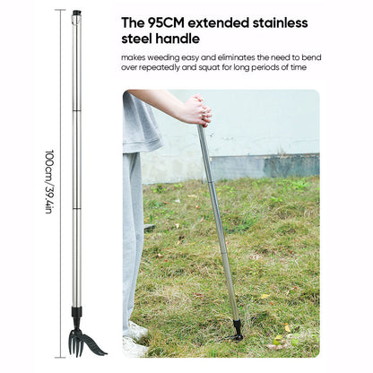 Weed Puller Long Handle & Detachable Stainless Steel Head