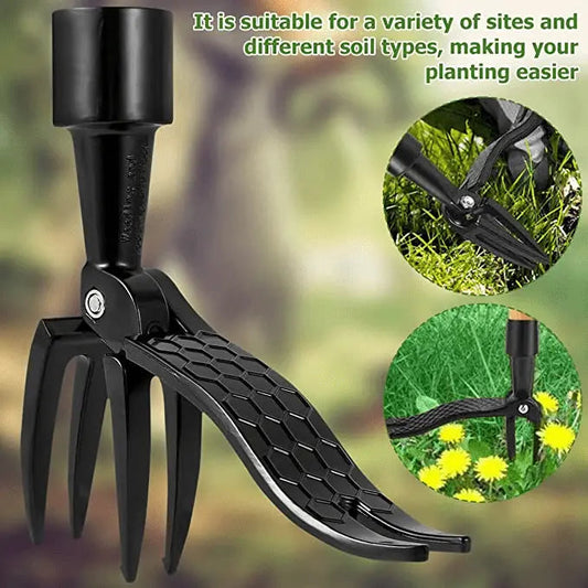 Weed Puller Stand-Up Four-Claw Foot Pedal