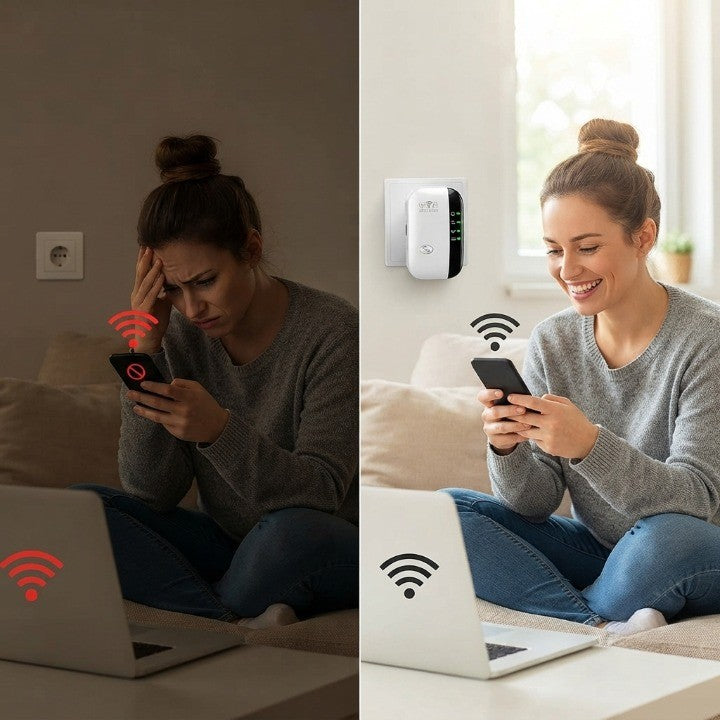Wi‑Fi Range Extender 300 Mbps Plug‑In & Universal Compatibility