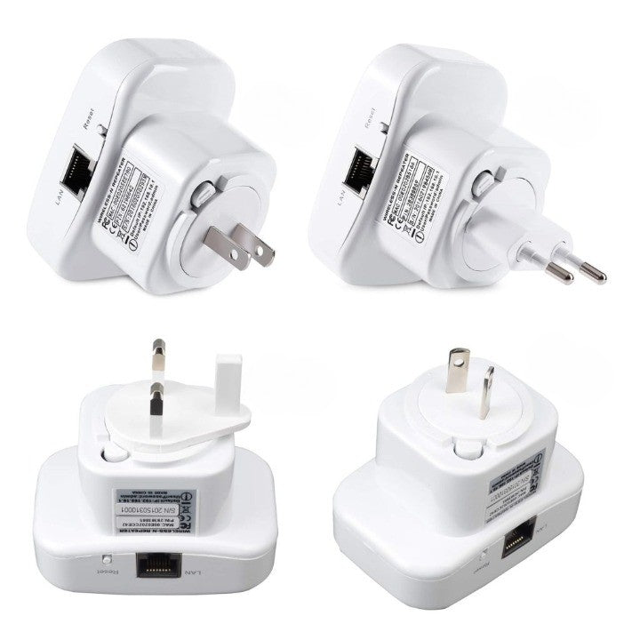 Wi‑Fi Range Extender 300 Mbps Plug‑In & Universal Compatibility