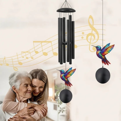 Wind Chime Anodized Aluminum Hummingbird Design