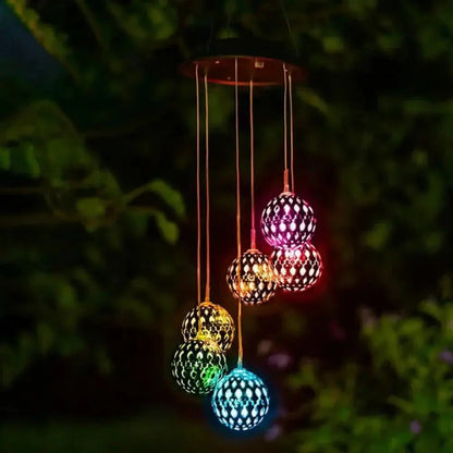 Wind Chime Solar-Powered Color-Changing LED Weatherproof