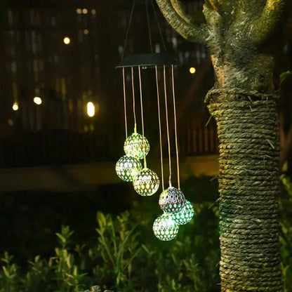 Wind Chime Solar-Powered Color-Changing LED Weatherproof