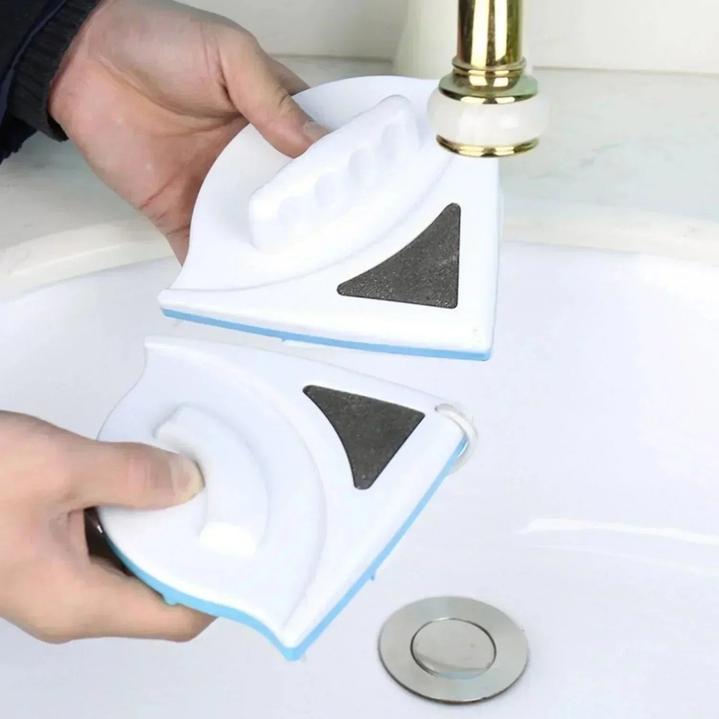 Window Cleaner Double-Sided Magnetic Microfiber Pads