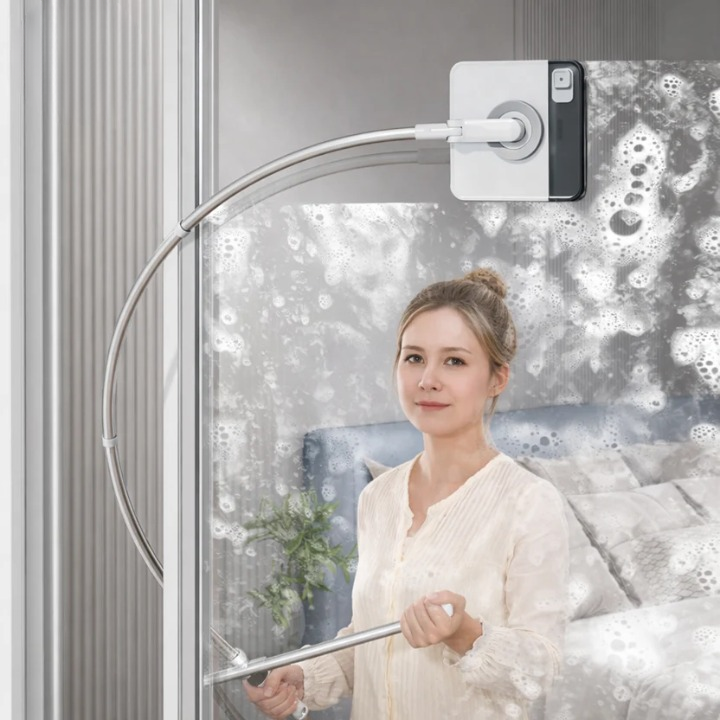 Window Cleaner Magnetic Double-Sided Extendable Handle